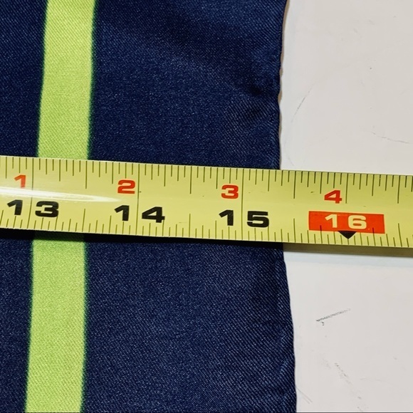 Echo Blue & Yellow Silk Scarf - Picture 6 of 6